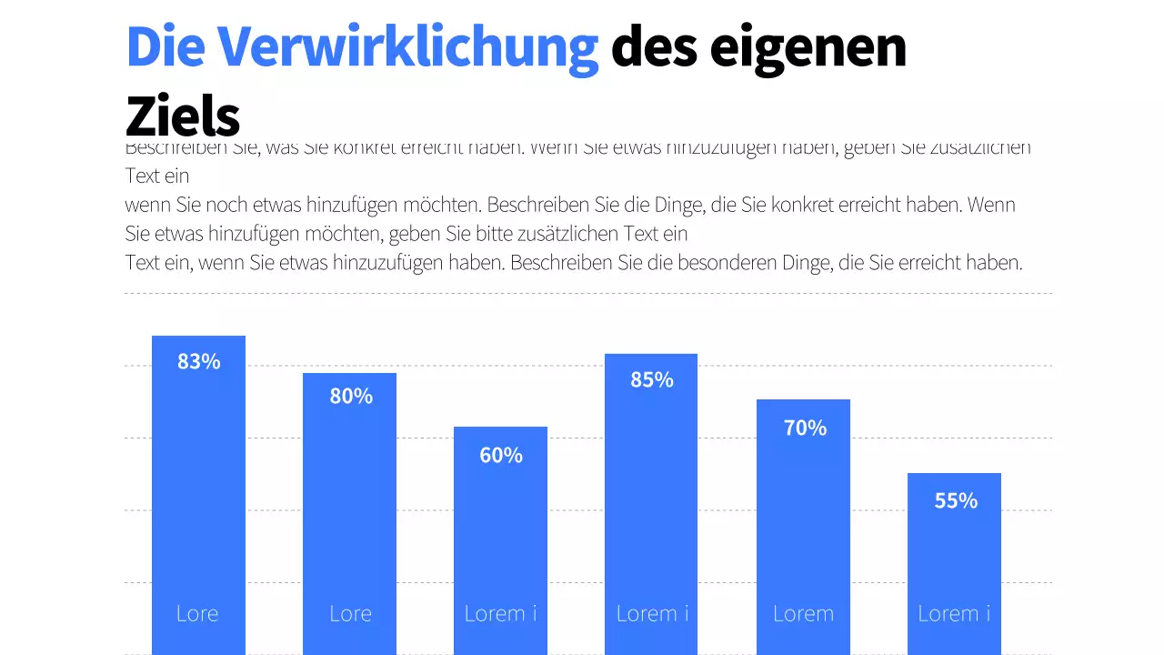 Gestaltung eines blauen, einfachen Konzept-BalkendiagrammsInfografik