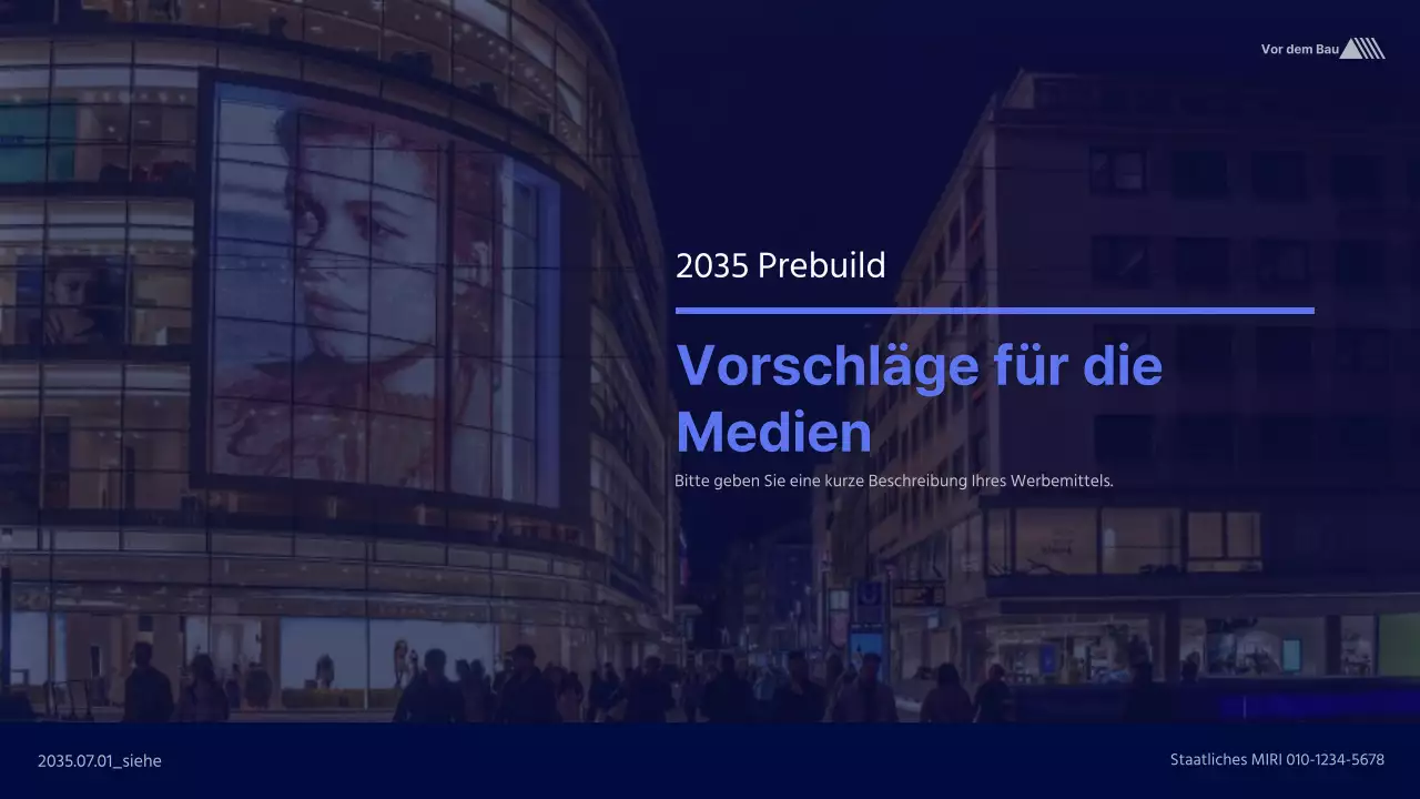 Ein sauberer, blauer Werbemittelvorschlag