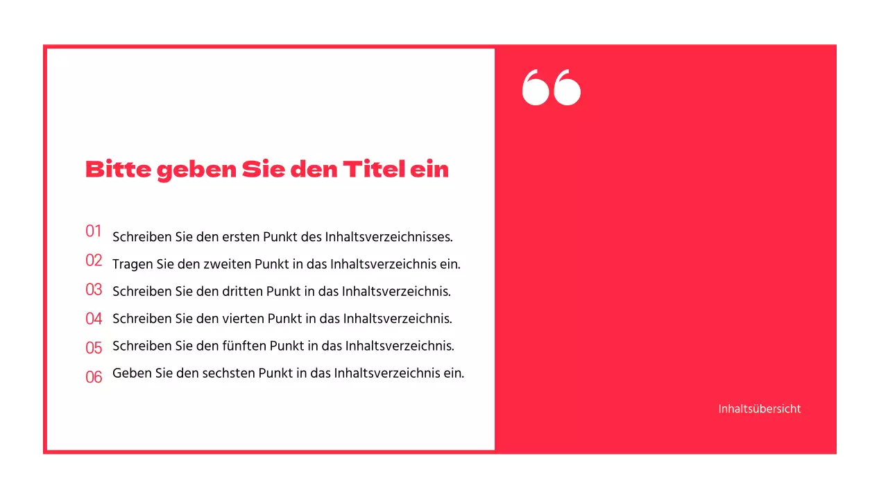 Diskussionsdarstellung der Texthervorhebung und des Fotolayouts in Rot