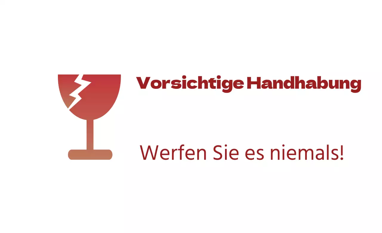 Vorsichtige Handhabung