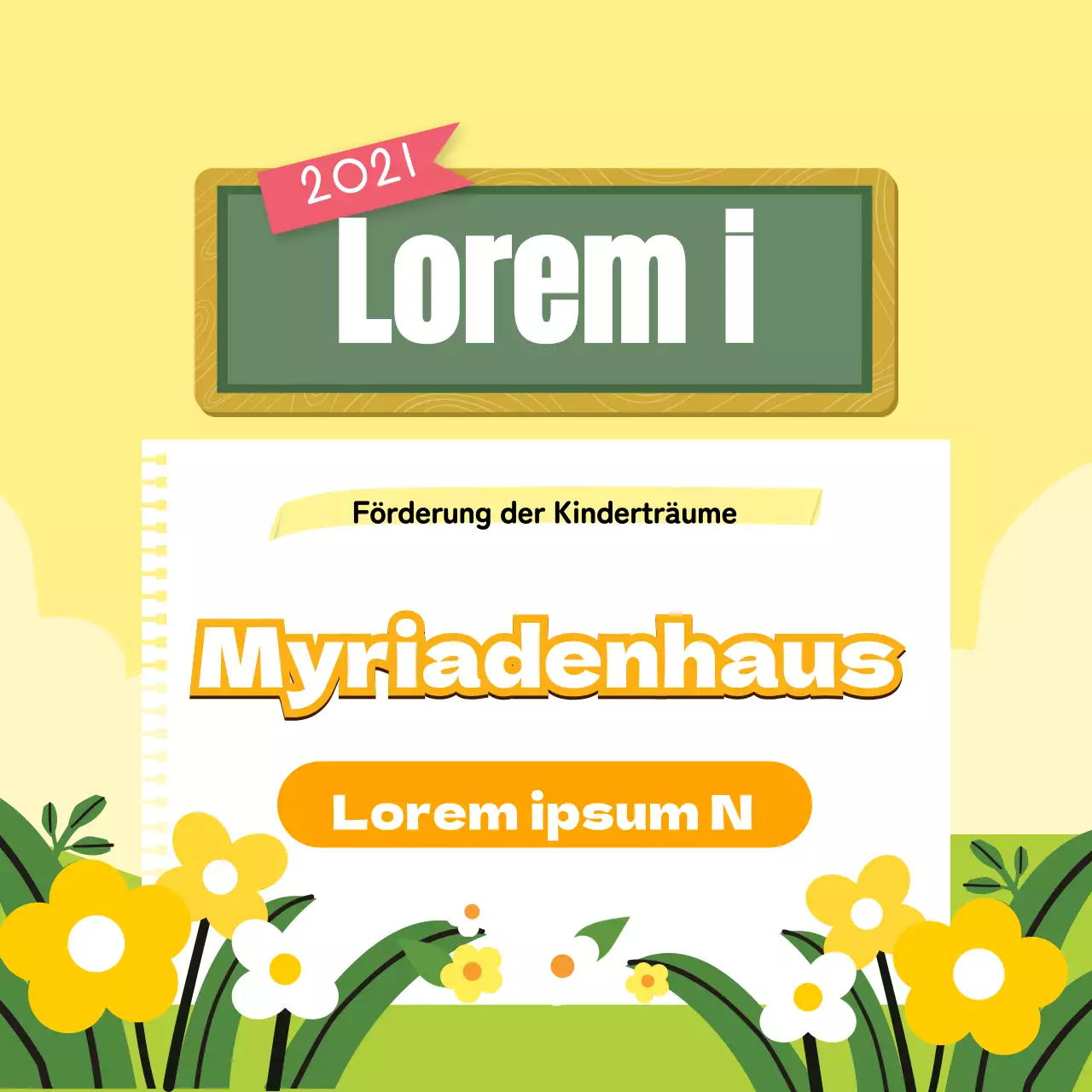 Gelb Illustration niedlich Vorschule Einstellung Kindergarten Förderung