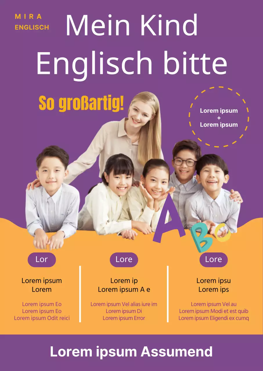 Förderung der Purple English School