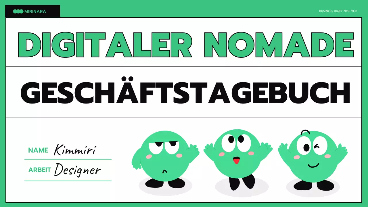 Business GoodNotes mit mintfarbenen schwarzen Linien