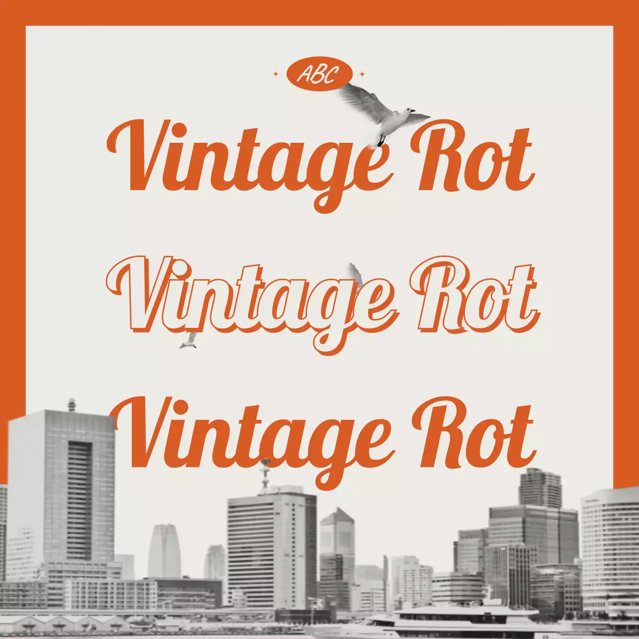 Mehrfarbiges, vom Vintage-Stil inspiriertes Layout-Paket