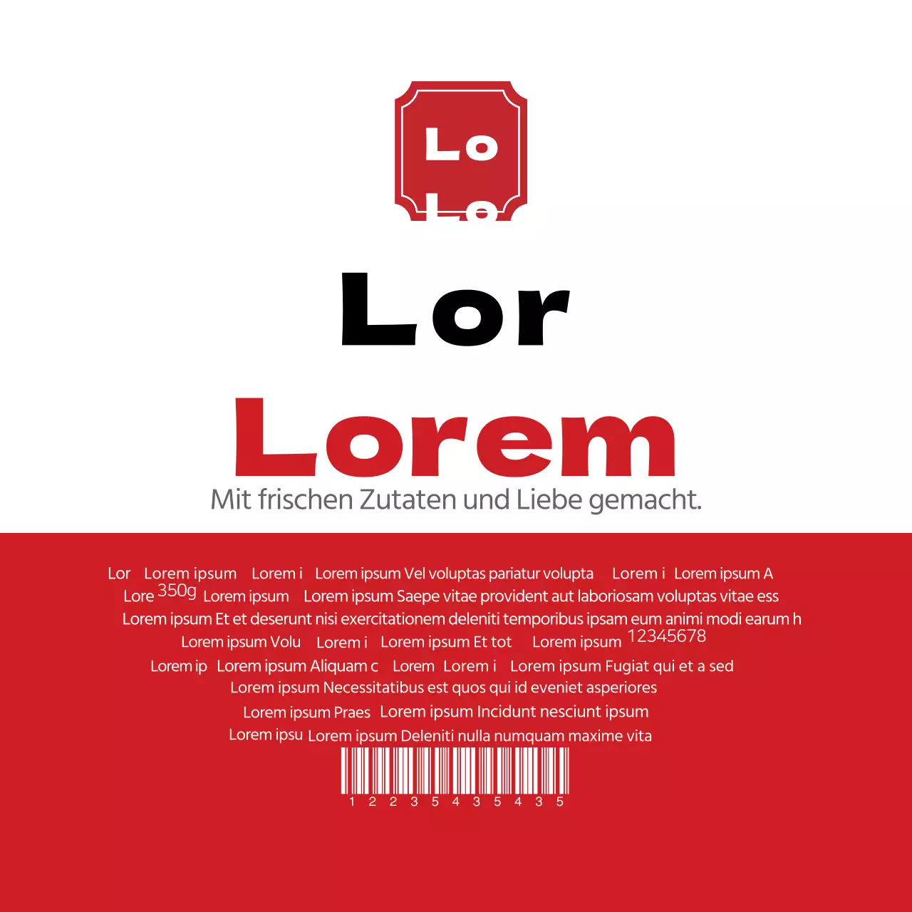 Etikett für inländisches Tintenfisch-Ruckfleisch