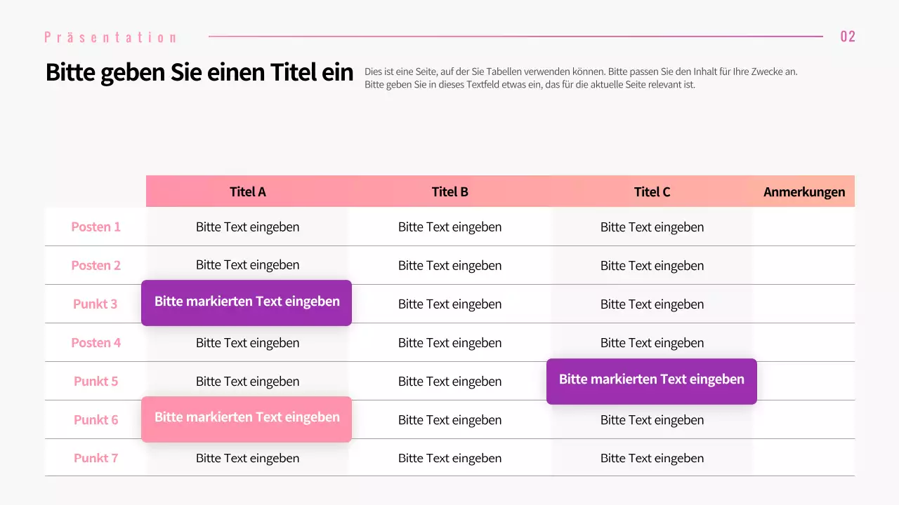 Präsentation verschiedener Layouts mit rosa Verlaufsgrafiken