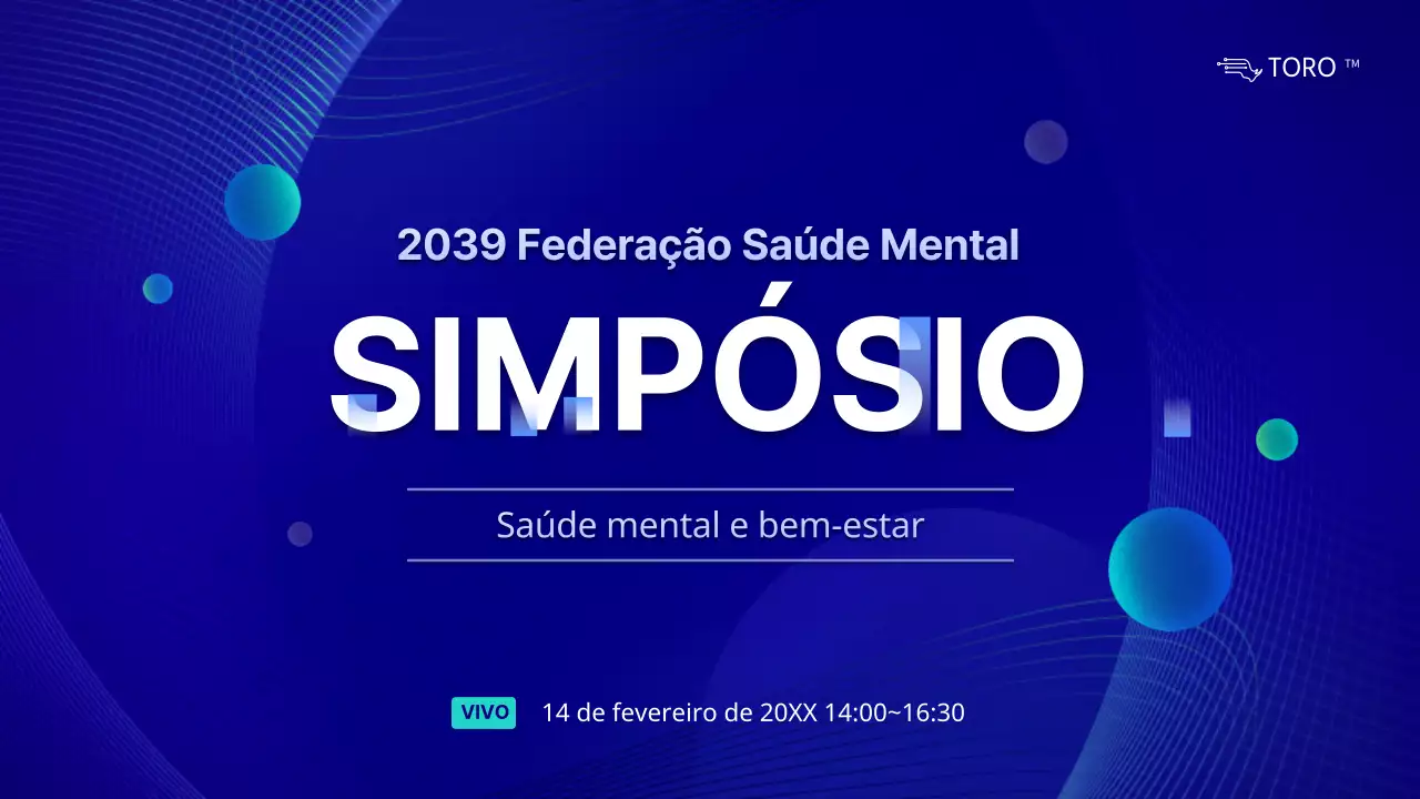 Conceitos geométricos em azul e verde Simpósio em direto