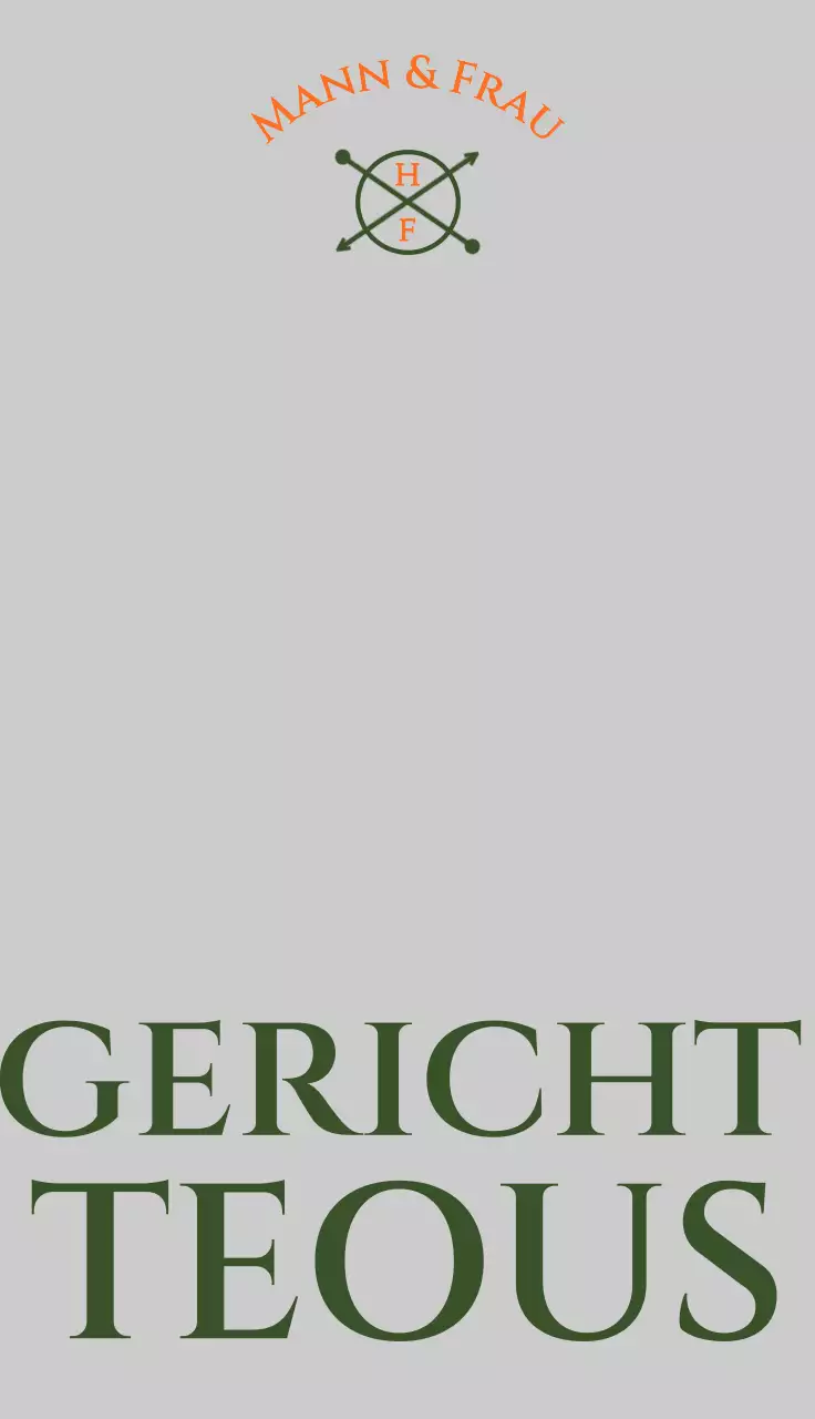 Werbung für ein Bekleidungsgeschäft, das schlichte Kleidung mit grünem und orangefarbenem Vintage-Look verkauft.