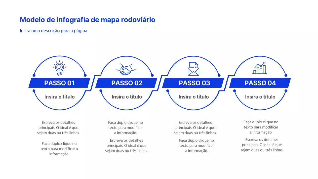 Modelo de infografia empresarial da fase 4 do roteiro azul