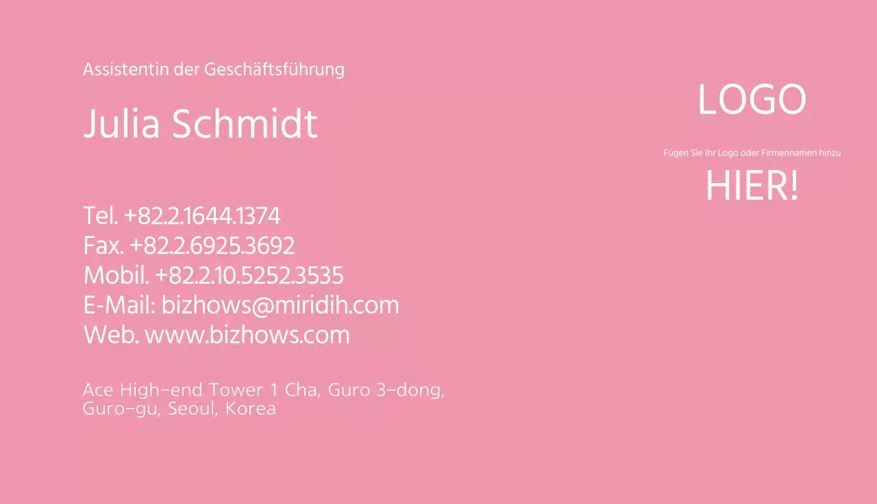 Standard-Visitenkarte