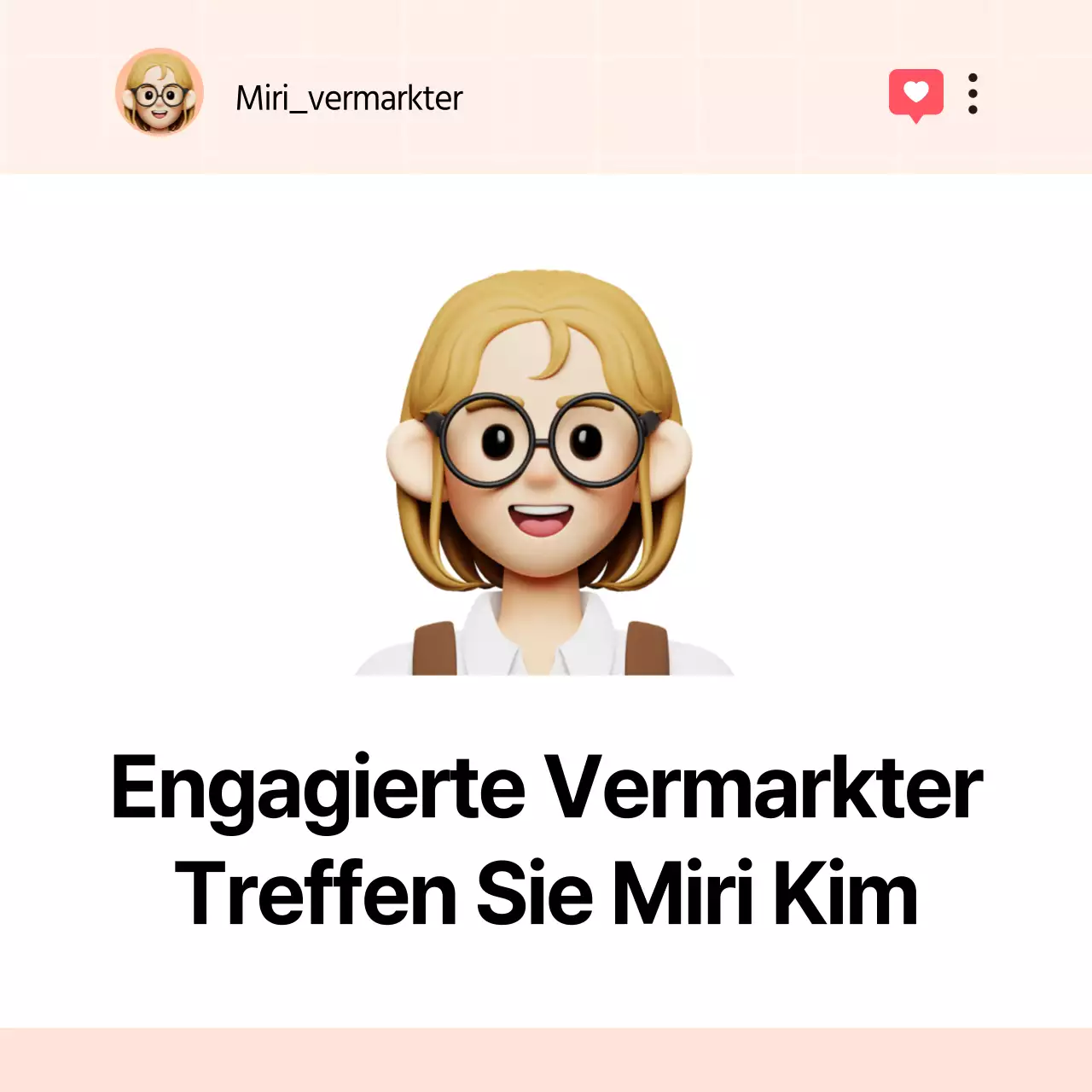 Kitschiges Profil in den sozialen Medien in Orange und Pink