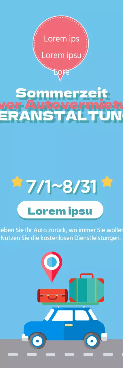 Veranstaltungen der Autovermietung