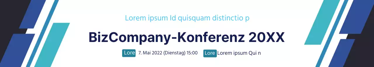 Werbung für eine saubere Firmeneinführung mit blauer Schrift