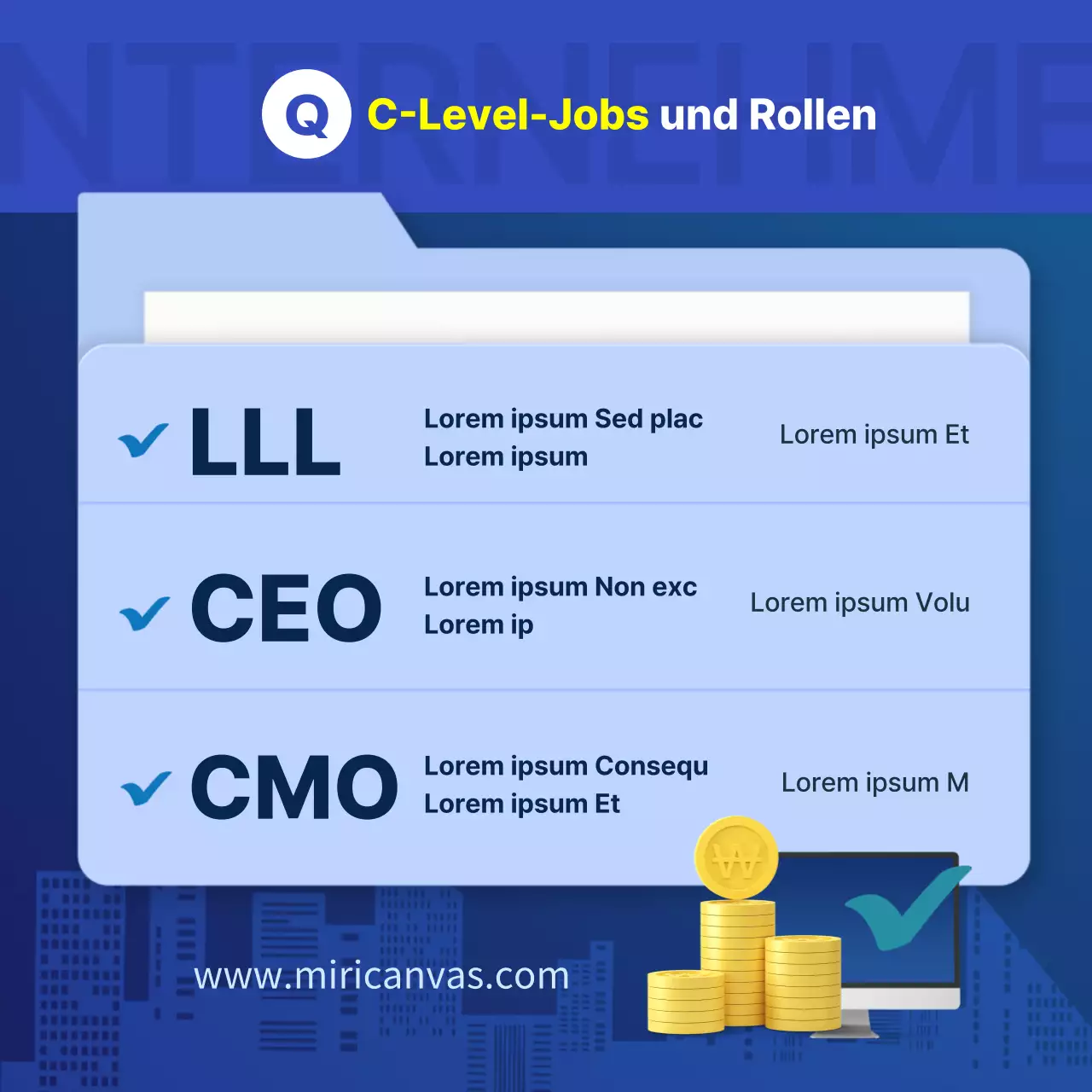 Navy und blau 3D solide ordentlich Startup Business Trivia KarteNews