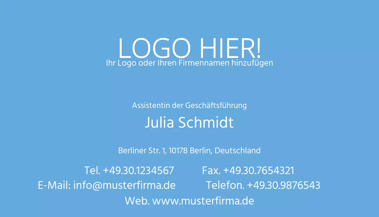 Einfache Visitenkarte