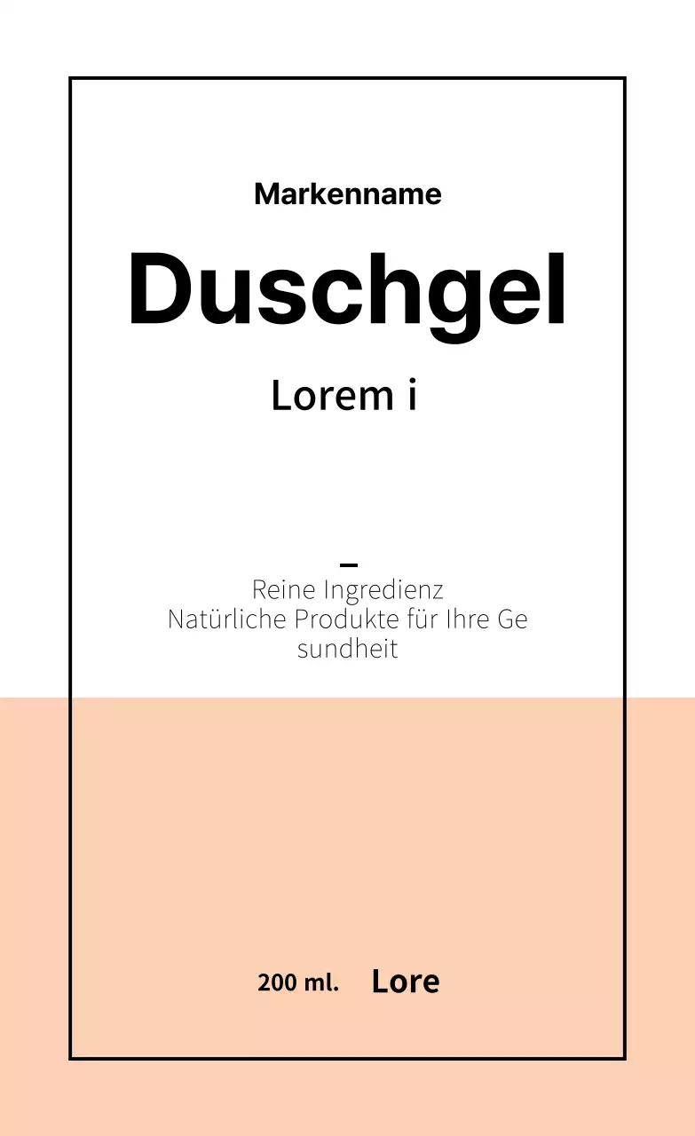 Rosa Linie, einfaches Etikett für Schönheitsprodukte