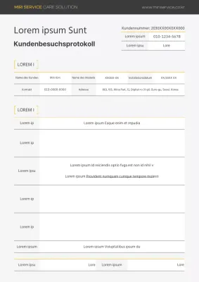 Ein einfaches grau-gelbes Kundenbesuchstagebuch