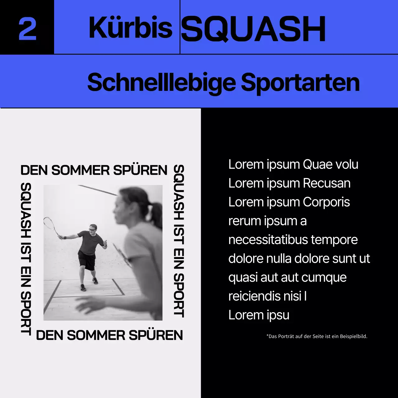 Informationen zum Hallensport im Winter in Blau und Chartreuse