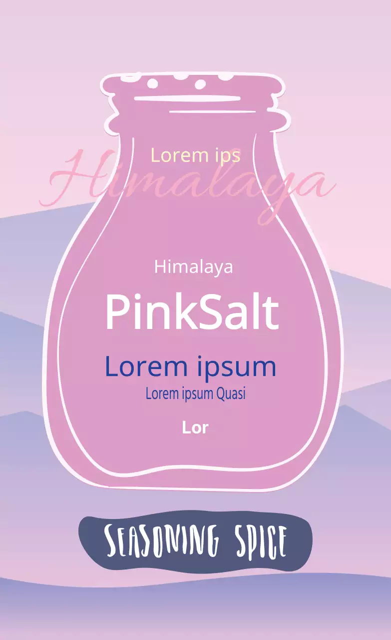 rosa Muster einfaches Lebensmittel rosa Salz Salzetikett