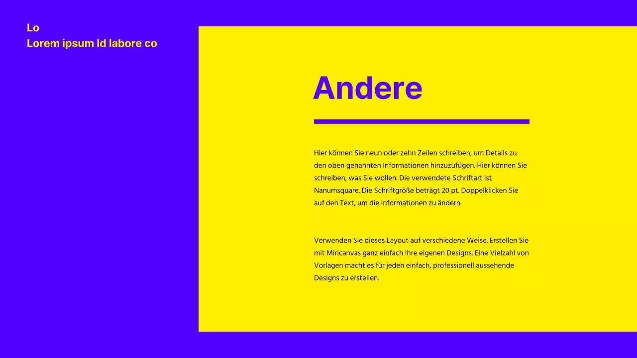 Präsentation des Portfolios