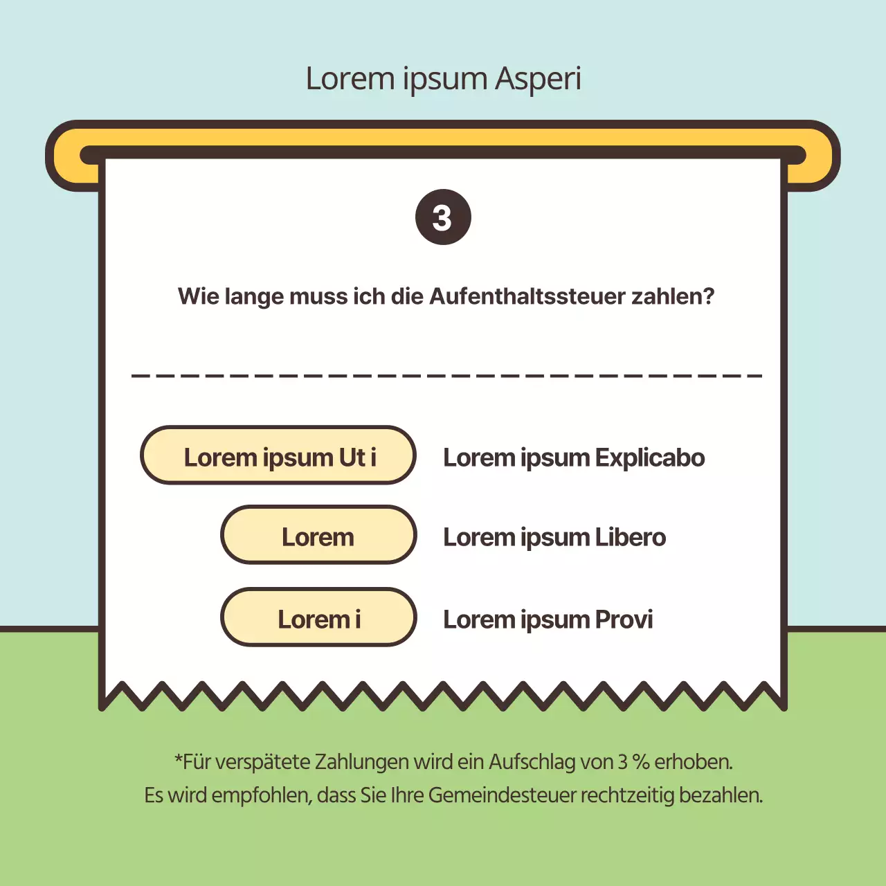 Niedliche Pastell-Illustrationen hervorheben Bezahlen Sie Ihre Steuererklärung für Gebietsansässige