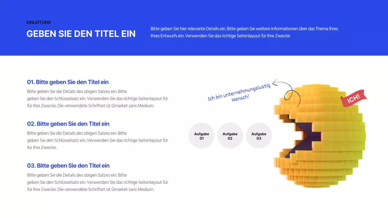 Blaues und einfaches Jobportfolio