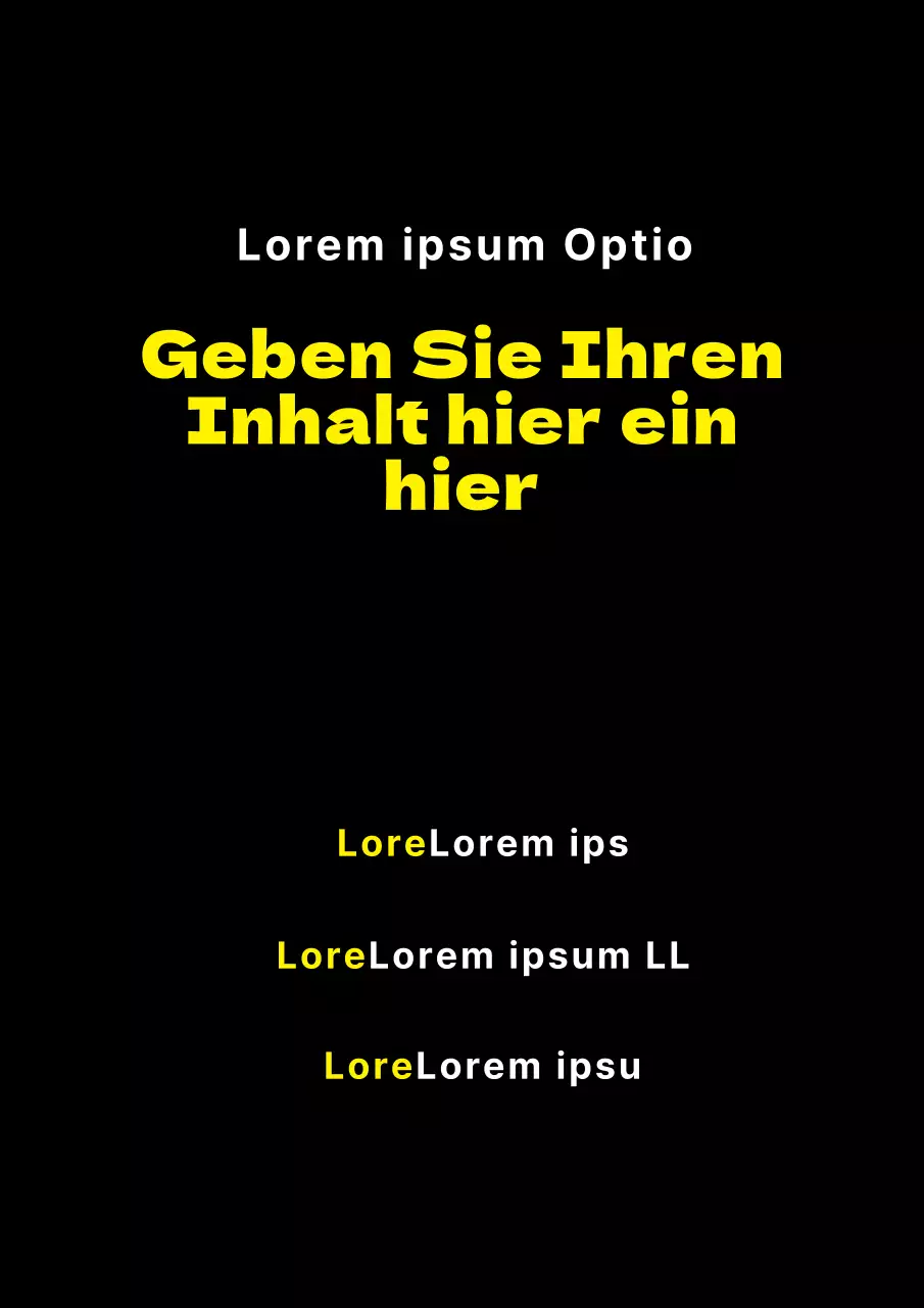Werben Sie für einen einfachen schwarz-gelben Veranstaltungskalender