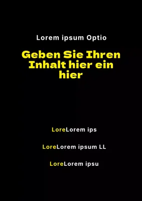 Werben Sie für einen einfachen schwarz-gelben Veranstaltungskalender