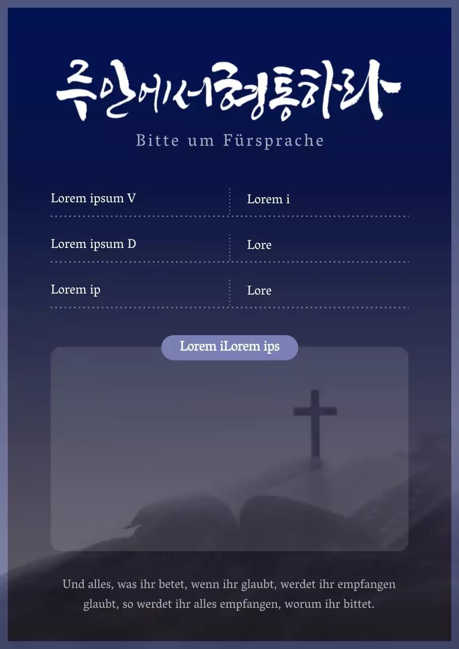 Marineblaues Gebetbuch des Tages