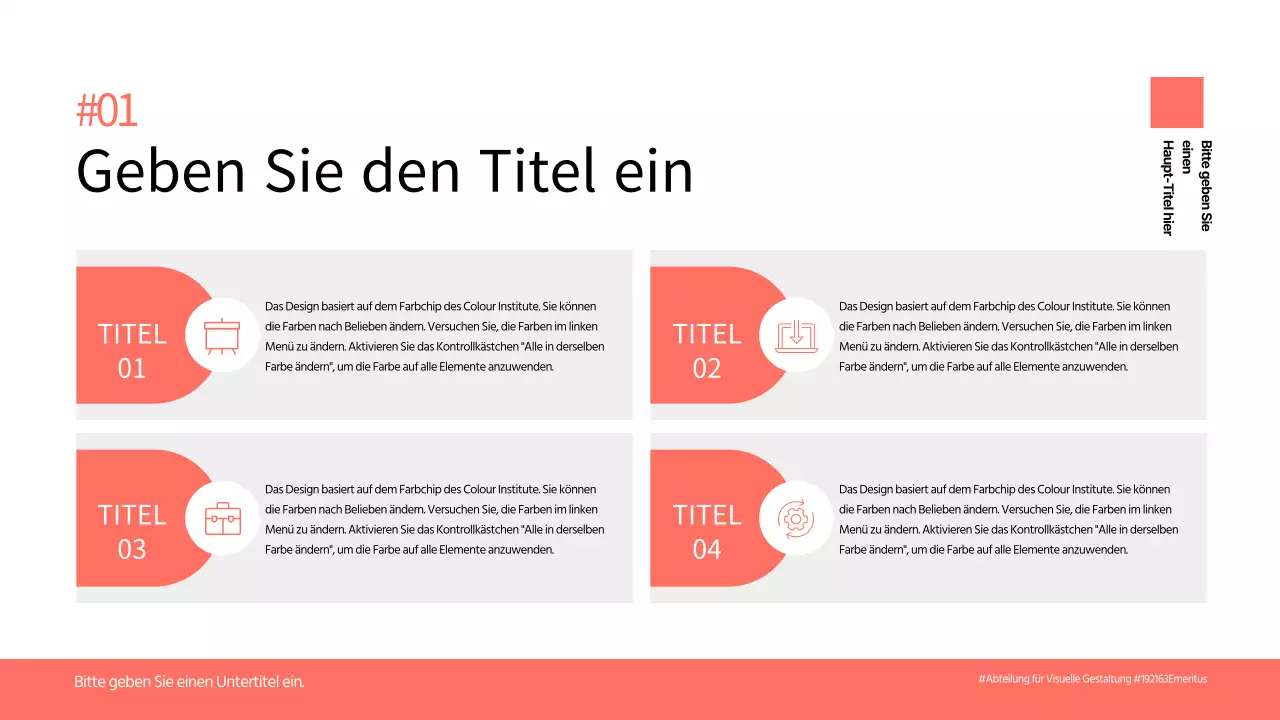 Rotes sauberes Konzept Agenda Chart Design