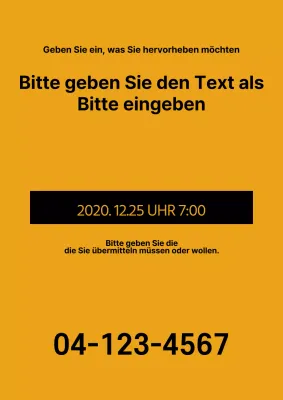 Einfache orange-schwarze Inhaltsangabe