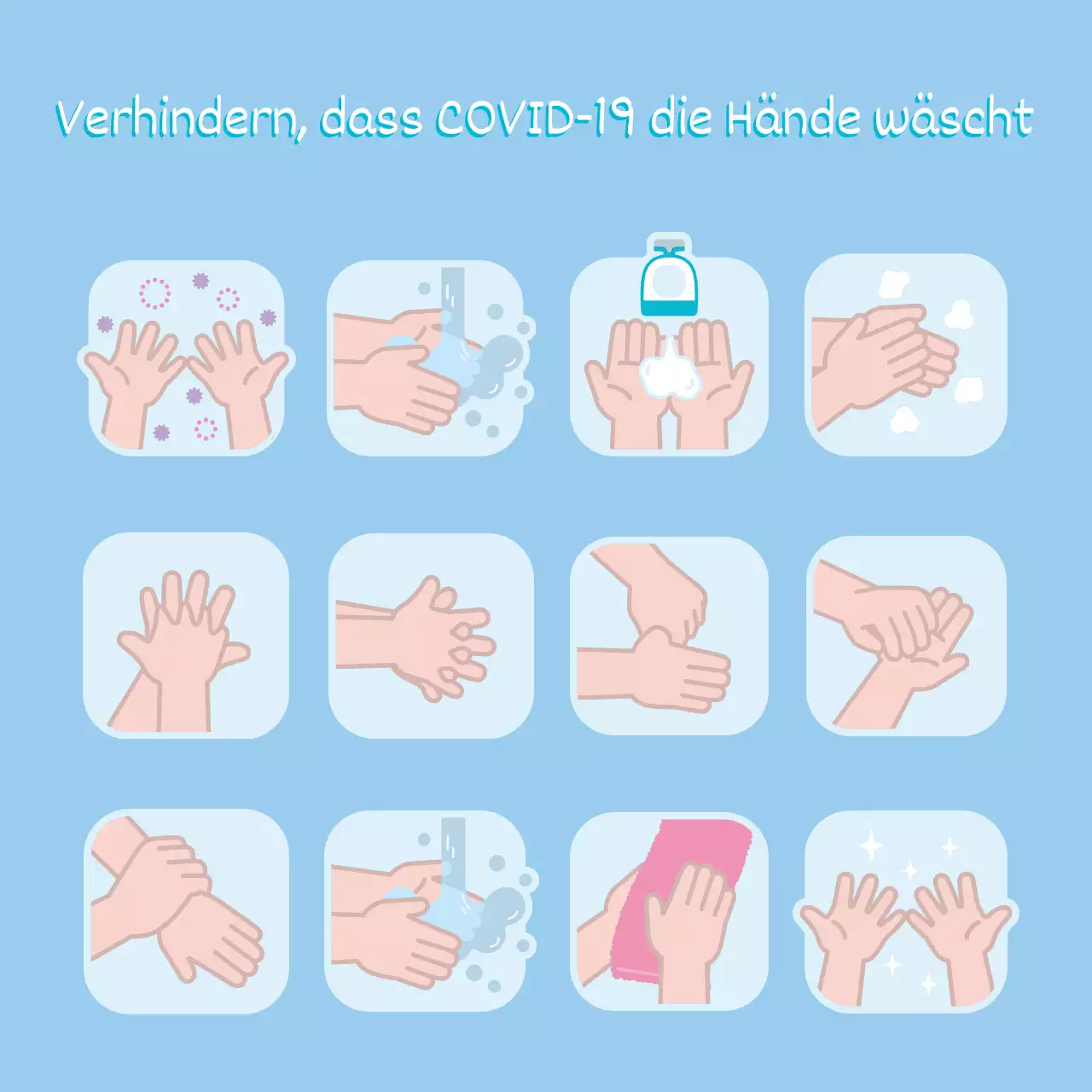 Hellblaue Korona Handwäsche