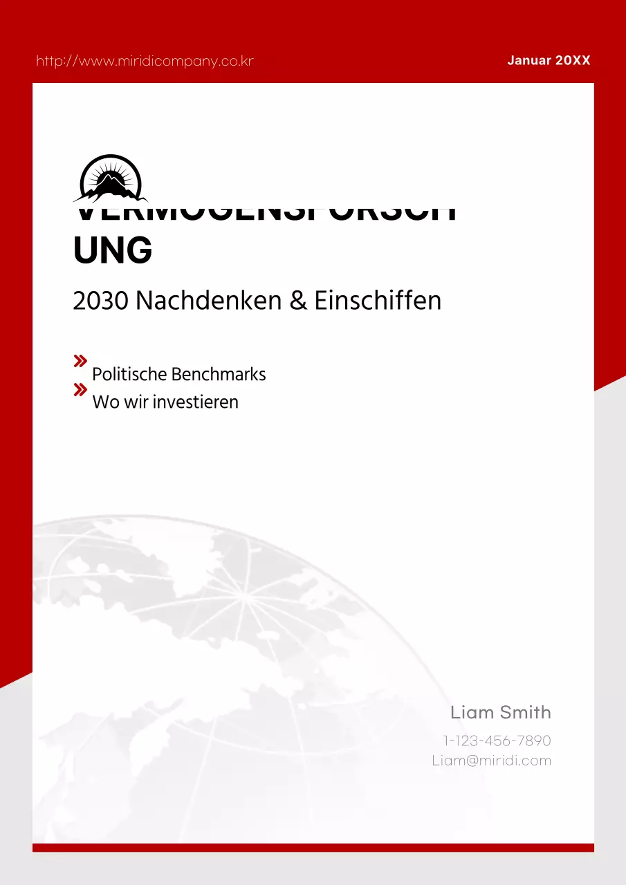 Einfacher fetter Forschungsbericht in Rot