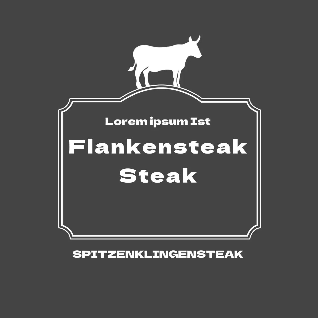 Etiketten für Flankensteak