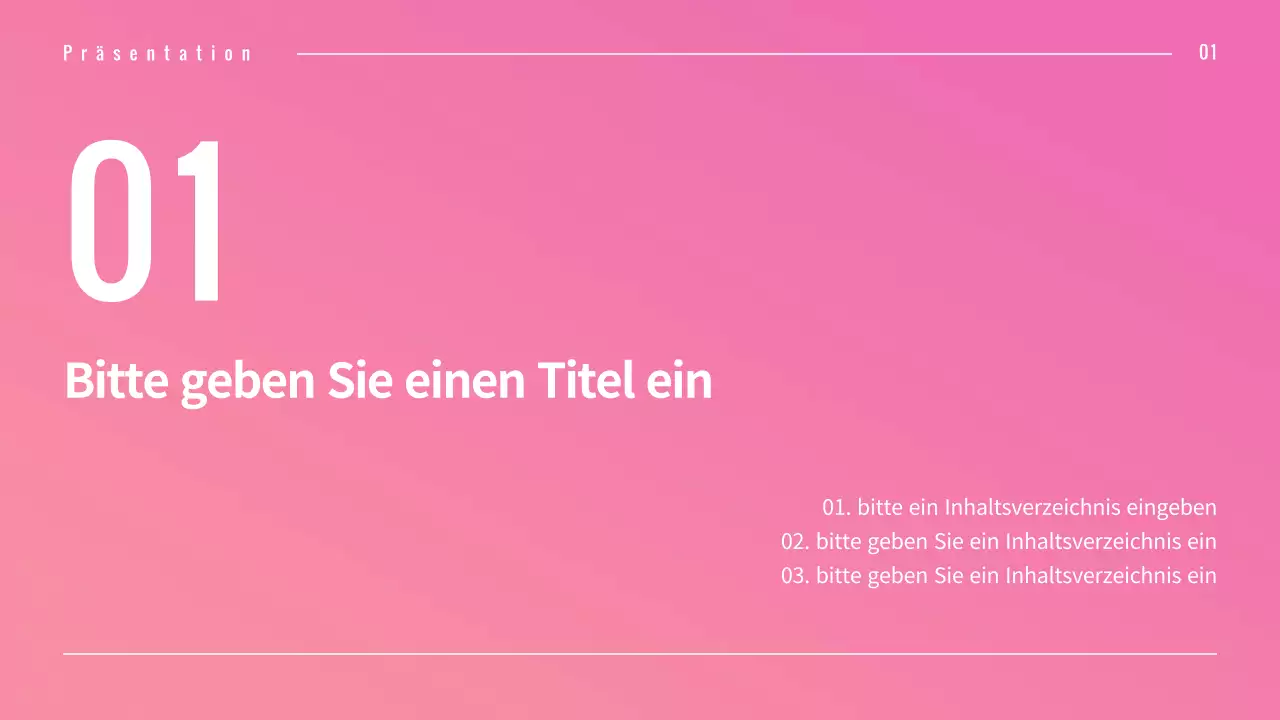 Präsentation verschiedener Layouts mit rosa Verlaufsgrafiken