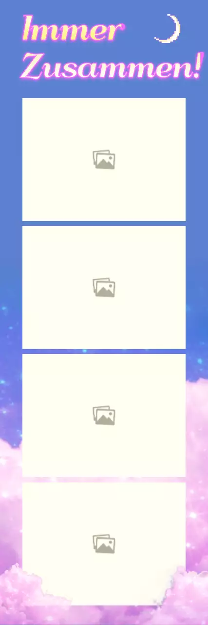 Lila verträumte Wolken Konzept Foto-Layout