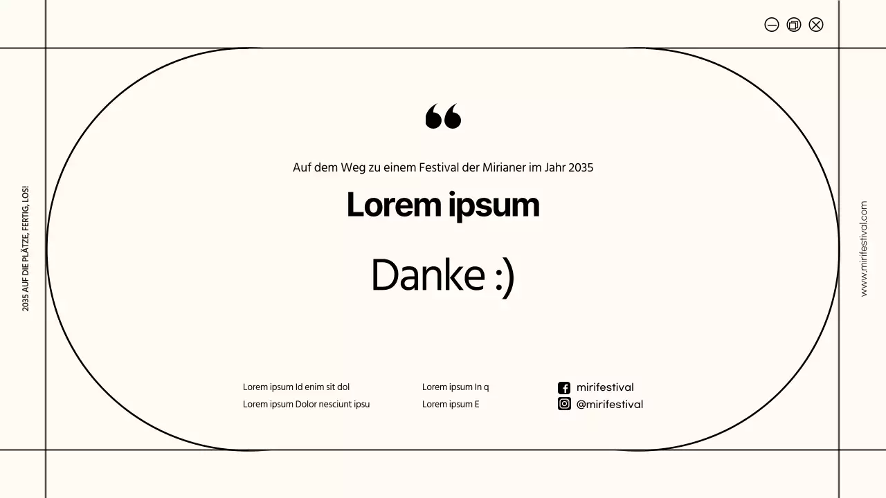 Elfenbeinfarbene und gelbe Rahmen markieren den Vorschlag für ein Universitätsfest