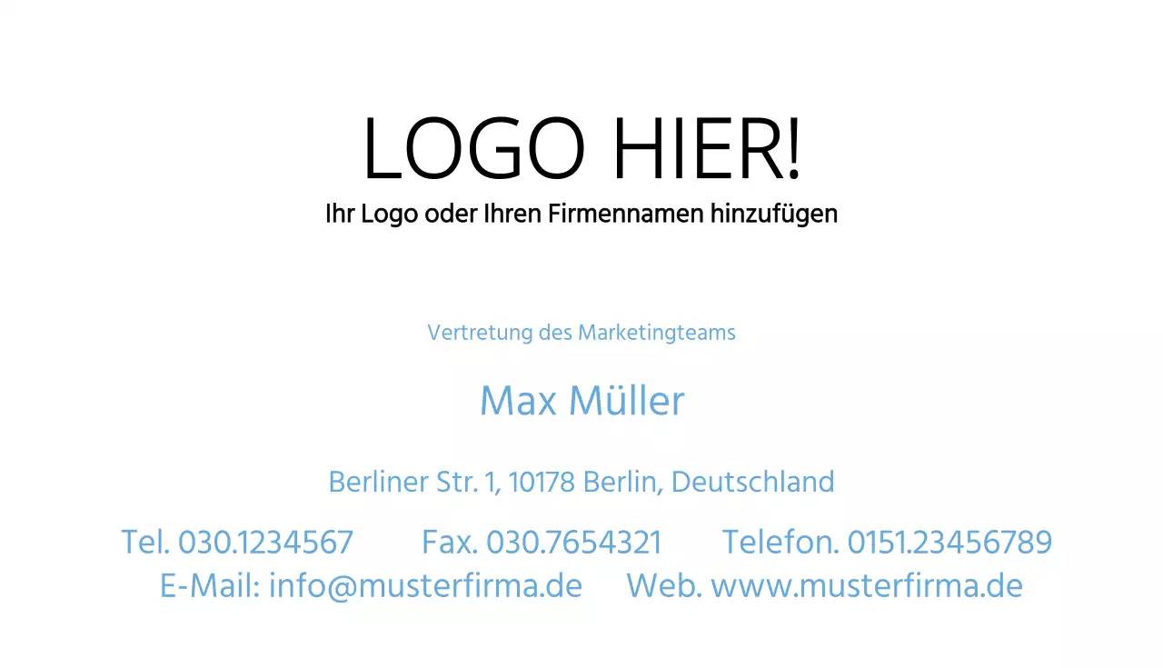 Einfache Visitenkarte