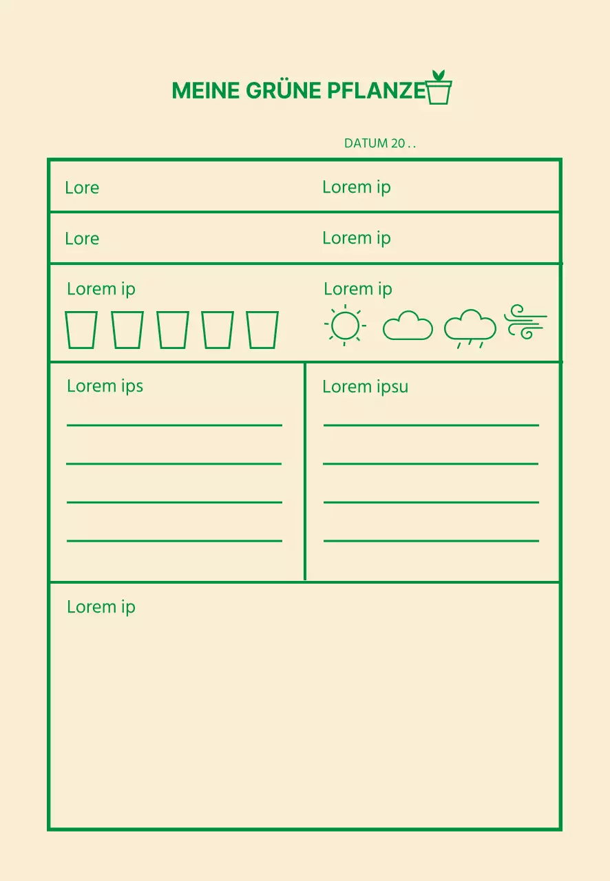 Grünes Symbol Einfache Geschichte