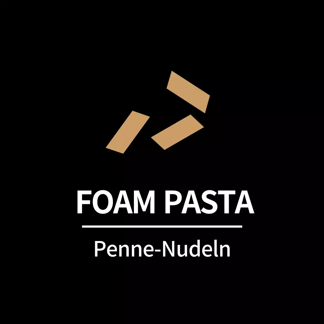 Schwarzer einfacher Penne-Nudelaufkleber für Beilagenetiketten