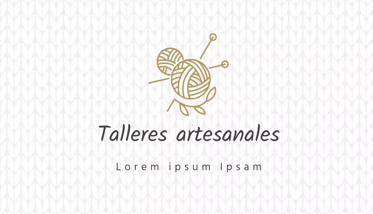 Tarjeta de visita de taller artesanal ilustrada en beige