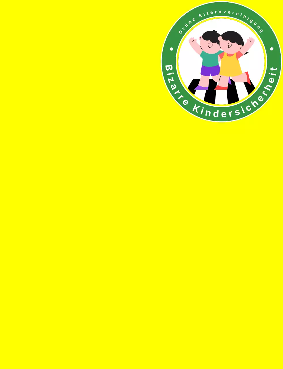 Elternweste mit grünem und farbig illustriertem grünem Logo der Elternvereinigung