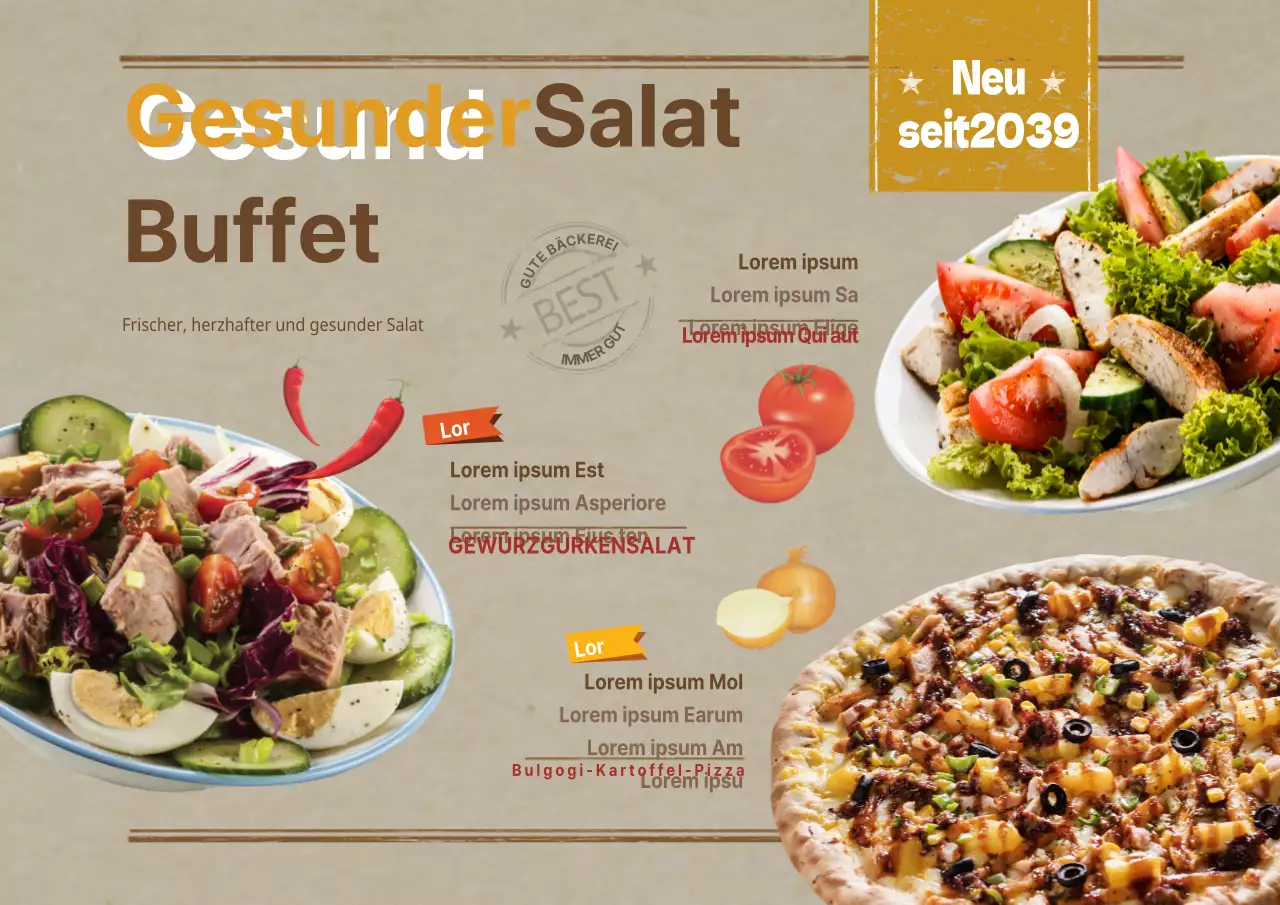 Gesundes Salatbuffet