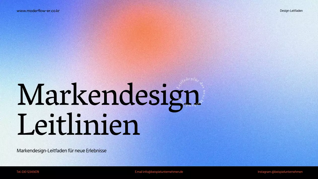 Eine klare Präsentation des Markenführers in Rot und Blau