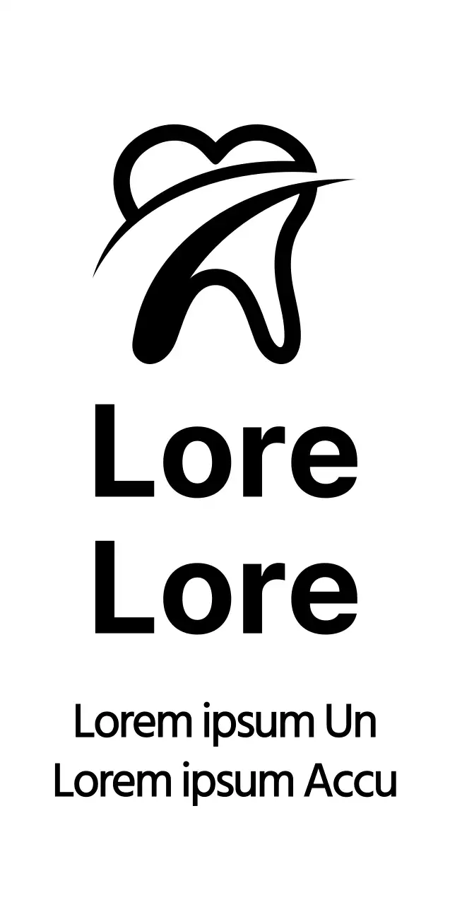 Einfache und saubere zahnärztliche Symbol Logo-Stil für zahnärztliche Informationen und Werbung