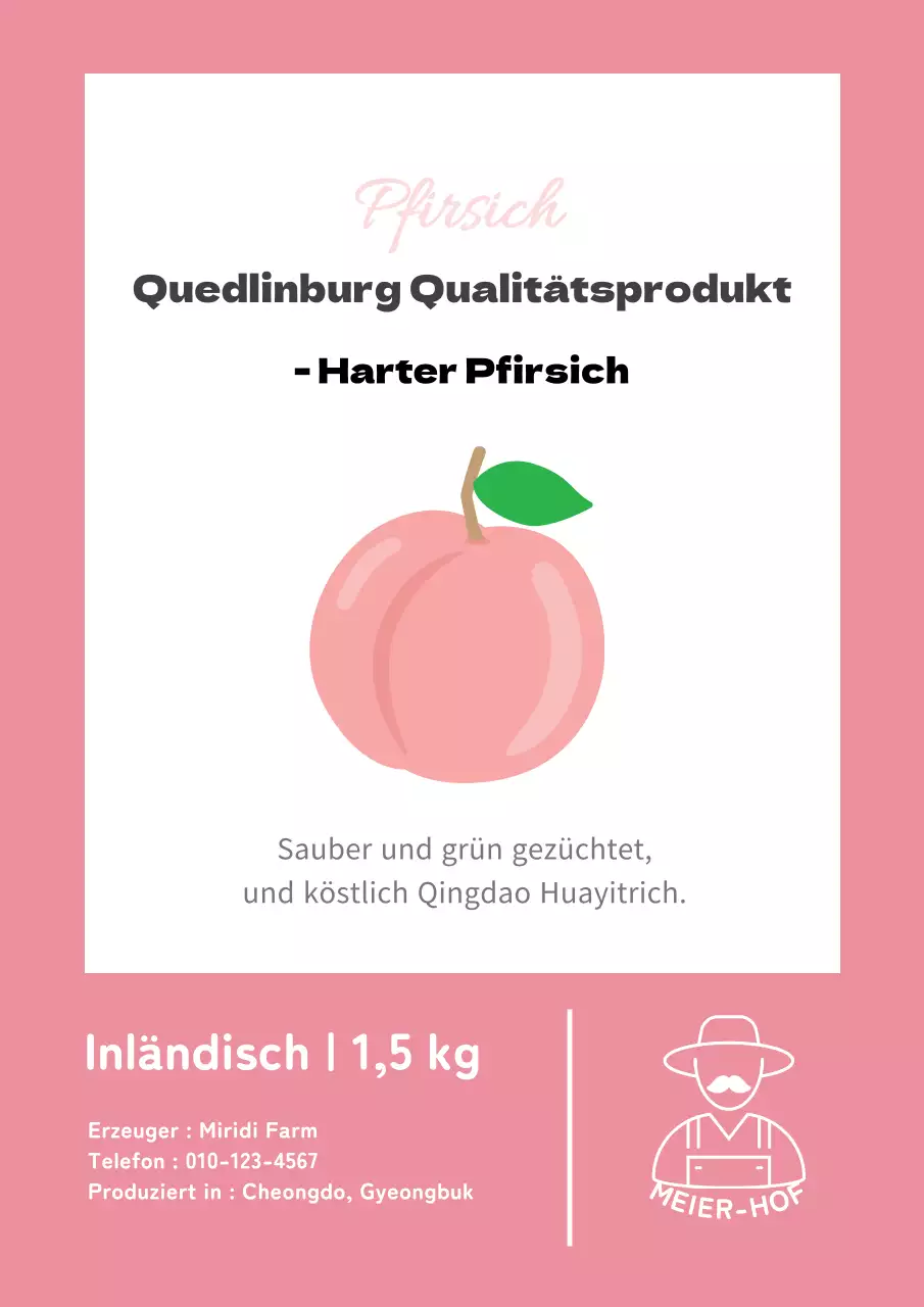 Rosa und einfache Pfirsich-Aktion auf dem Bauernhof