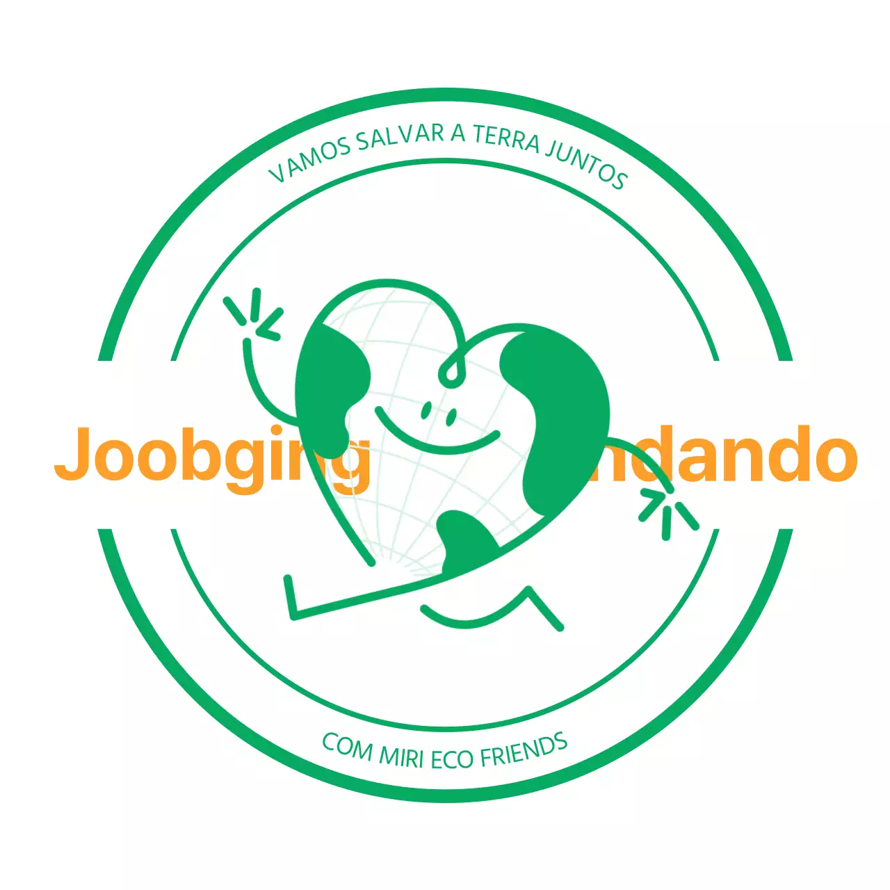 Conceber um logótipo para uma campanha ambiental com uma ilustração de uma terra feliz