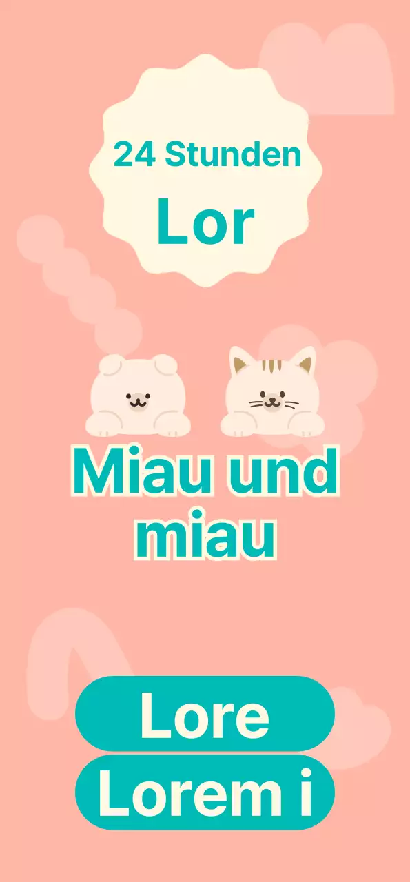 Ein unbesetzter Tierbedarfsladen mit niedlichen rosa und türkisfarbenen Hunde- und Katzenfiguren