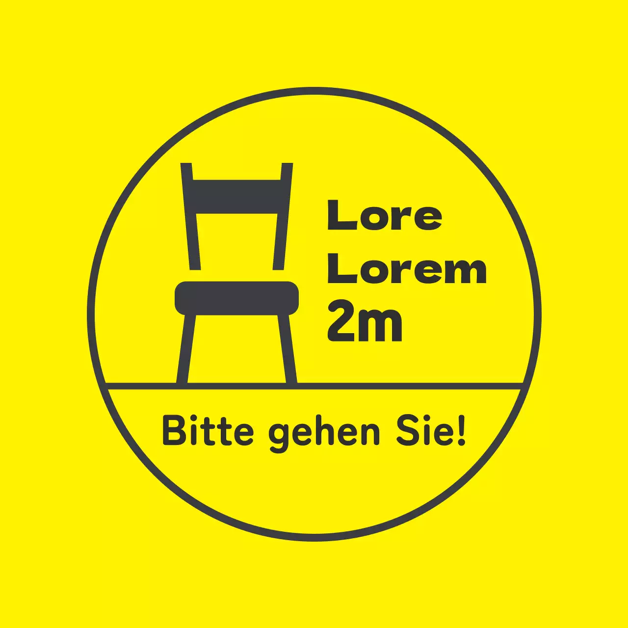 Gelbe Illustration Saubere Korona-Kontrolle