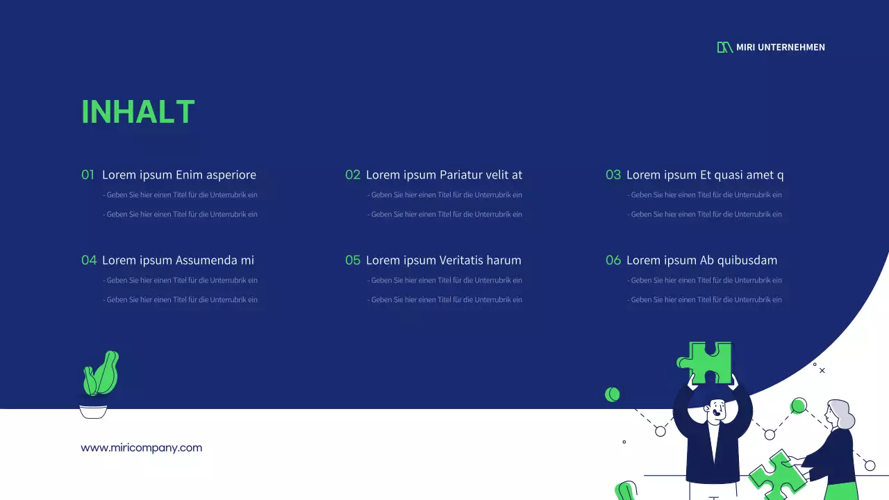 Sauberer Business-Illustrationsbericht in Marineblau